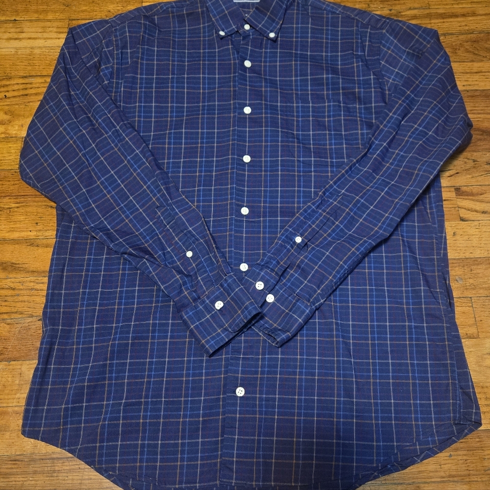 Peter Millar Crown Lite Theo Cotton-Shirt Navy Large- MF21W25NBL